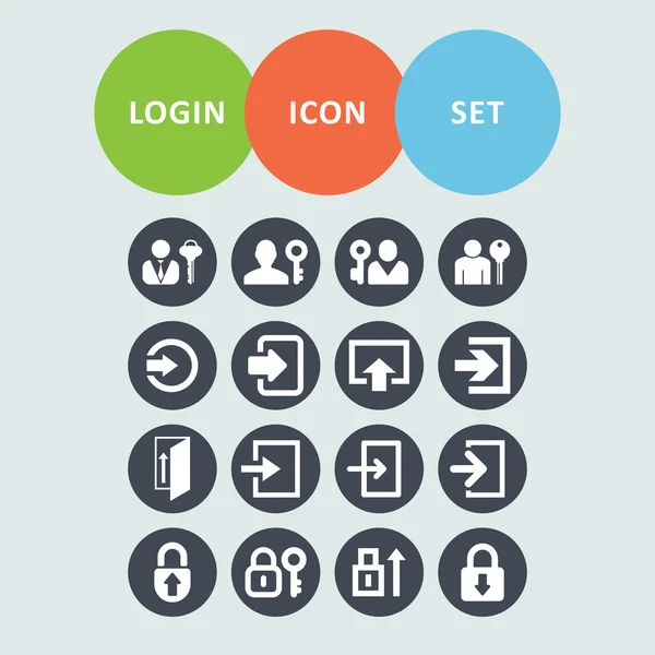 Icone di login — Vettoriale Stock
