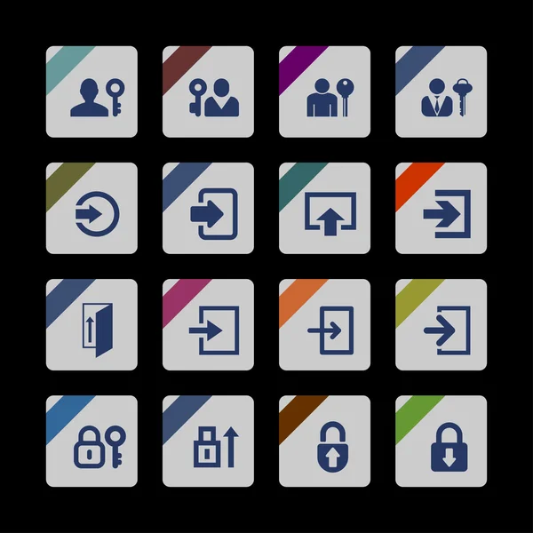 Inicio de sesión iconos — Vector de stock