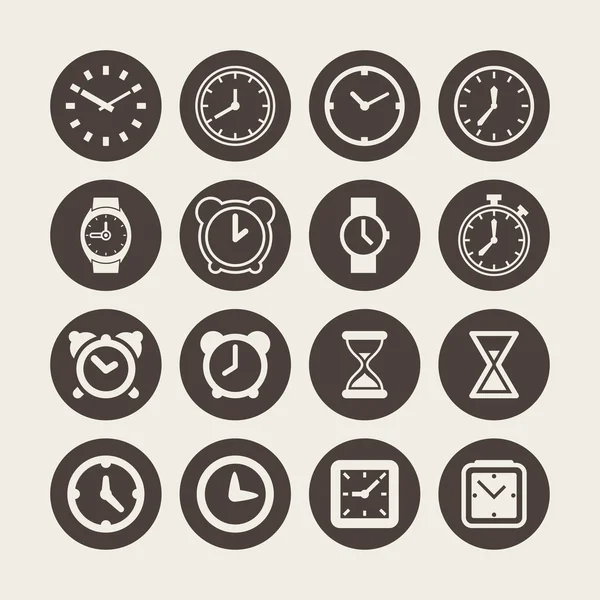 Iconos del reloj Vector De Stock
