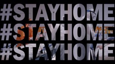 STAYHOME 2D metin Arkaplandaki Karantina Hastane Odası 'ndan