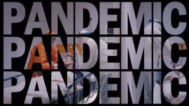 PANDEMIC 2D metin Arkaplandaki Karantina Hastane Odasından Görüntüler