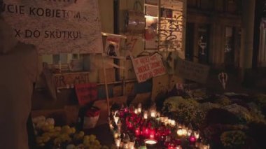 GDANSK, POLAND - Kasım 04: 20. Katı Kürtaj Yasalarına Karşı Protesto.