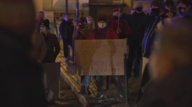 GDANSK, POLAND - Kasım 04: 20. Katı Kürtaj Yasalarına Karşı Protesto.