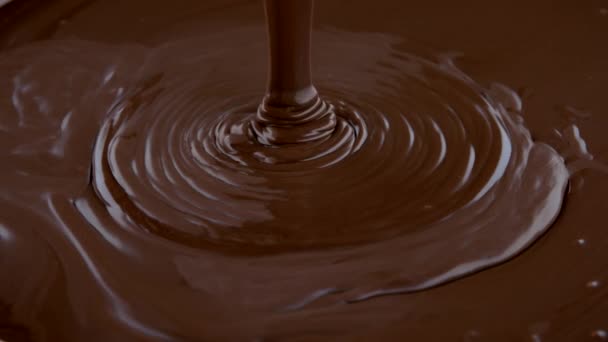 Slowmo Orange Slice Falling in Melted Chocolate and Getting Covered by Chocolate — Stock Video