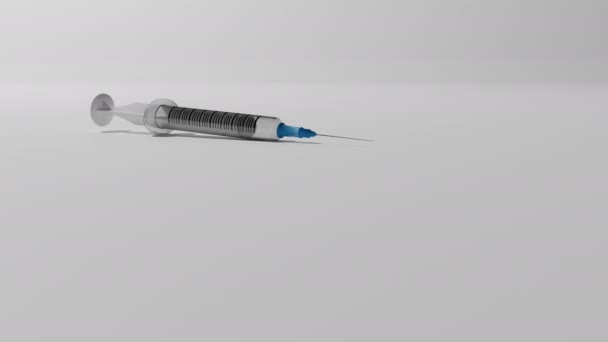 कोविड वैक्सीन Ampoule कैमरे की ओर रोल्स — स्टॉक वीडियो