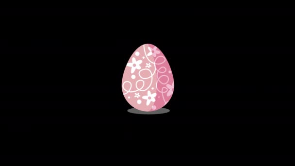 Gyönyörű húsvéti ugrás rózsaszín tojás alfa csatorna