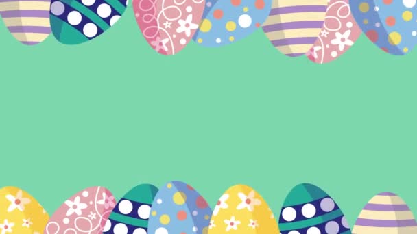 Vakker bakgrunn fra påsken, søte egg. – stockvideo