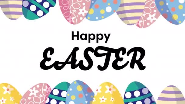 Gyönyörű húsvéti háttér, aranyos húsvéti szimbólumok — Stock videók