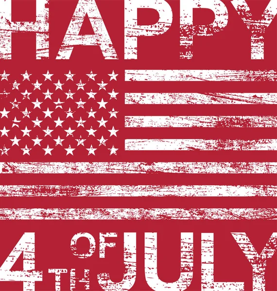 Grunge American Flag Happy 4Th July Lettering Template Your Design — Stock Photo, Image