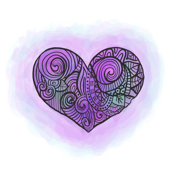 Suluboya taklit kalple doodle