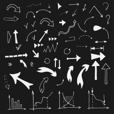 vektör karalama okları ayarlandı