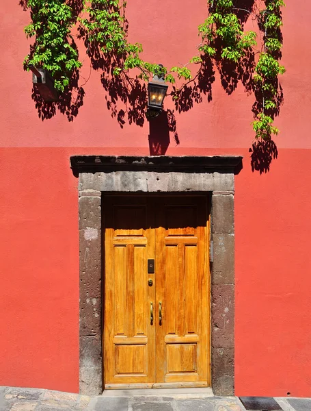 Maison Mexicaine Porte Style Colonial San Miguel Allende Mexique — Photo
