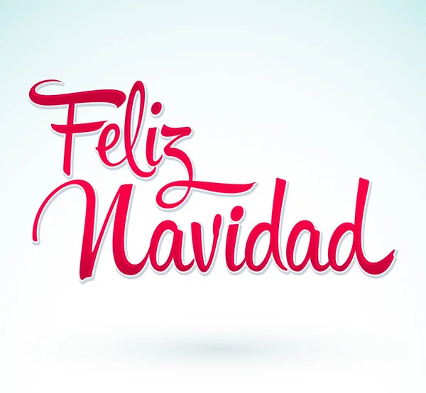 Feliz Navidad Feliz Navidad Texto Español Vector Cartas Caligráficas — Archivo Imágenes Vectoriales