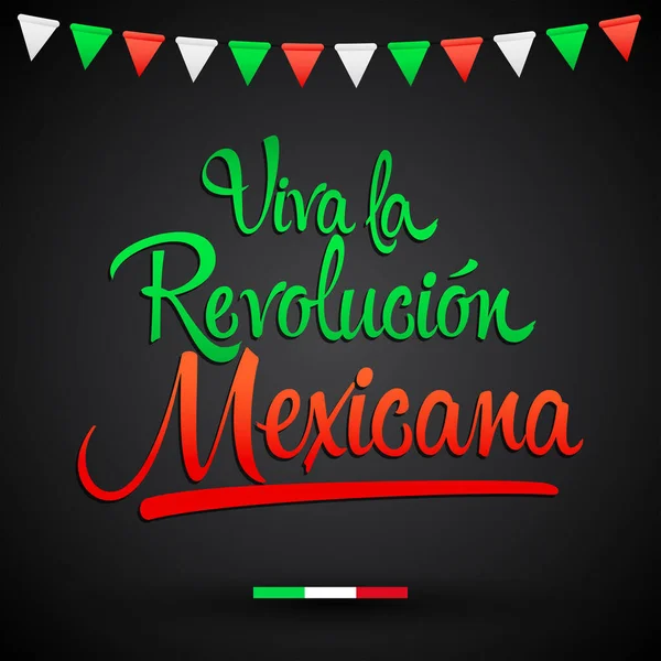 Viva Revolucion Mexicana Leve Mexicaanse Revolutie Spaanse Tekst Traditionele Mexicaanse — Stockvector