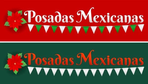 Posadas Mexicanas Posadas Mexican Traditional Christmas Celebration December Holiday — Stock Vector