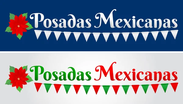 Posadas Mexicanas Posadas Mexican Traditional Christmas Celebration December Holiday — Stock Vector