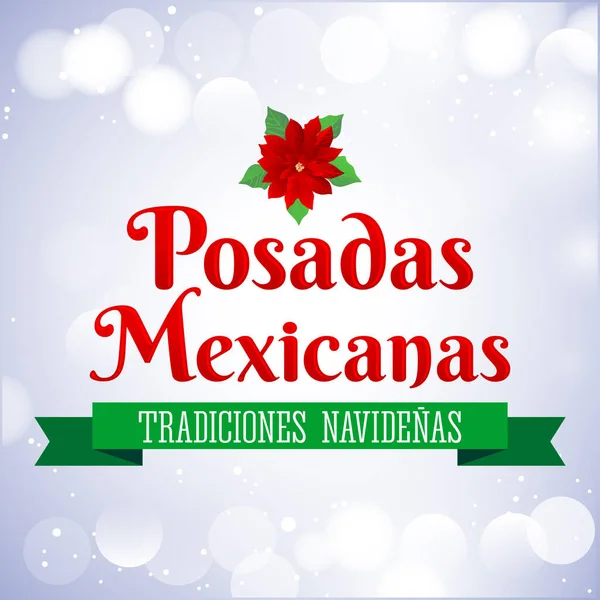 Posadas Mexicanas Meksika Geleneksel Bir Noel Kutlamasıdır — Stok Vektör