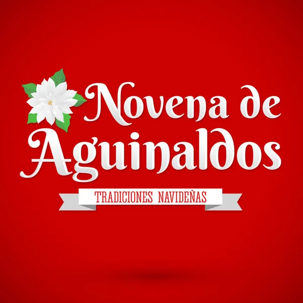 Novena Aguinaldos Novena Bonos Texto Español Tradición Navideña Colombia — Archivo Imágenes Vectoriales