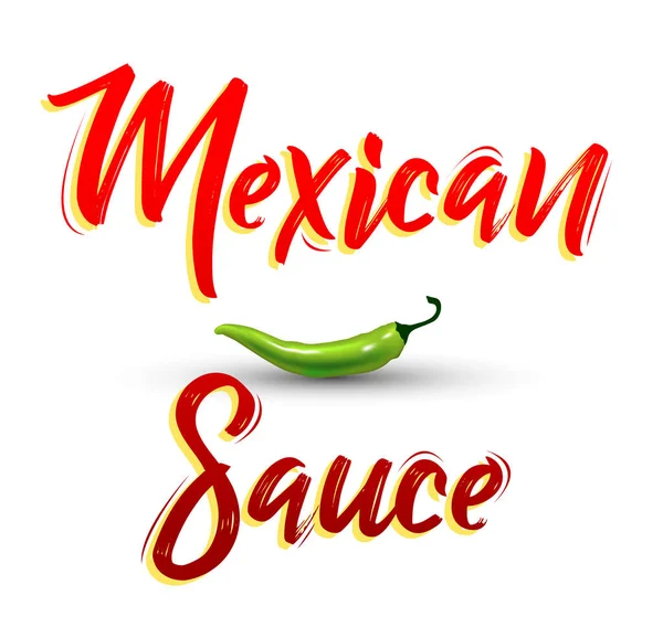 Molho Mexicano Jalapeno Chili Vector Design — Vetor de Stock