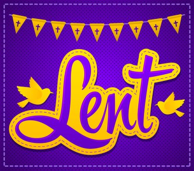 Pasif vektör harfleri, haç ve güvercinlerle dini gelenekler.