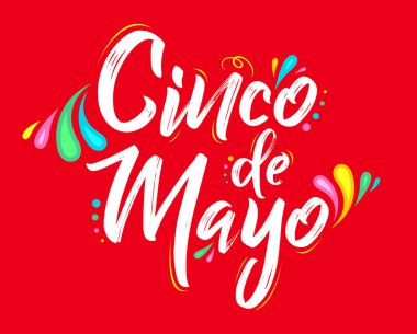Cinco de Mayo, Geleneksel Meksika Tatili, vektör çizimi