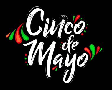 Cinco de Mayo, Geleneksel Meksika Tatili, vektör çizimi