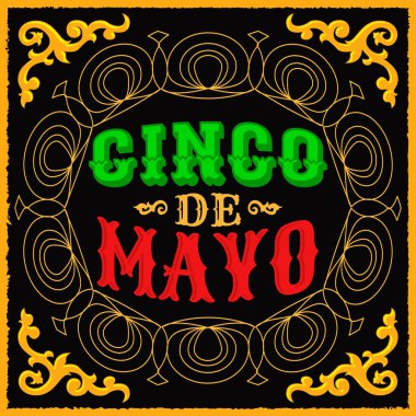 Cinco de mayonez Meksika geleneksel tatil tasarım vektörü.