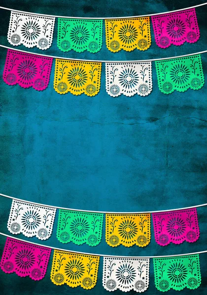 Traditional Mexican Paper Decoration Background Old Paper Texture — Stock Photo, Image