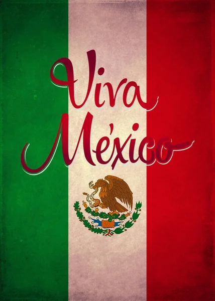 Vintage Viva Mexico Poster Ready Your Design — Fotografia de Stock