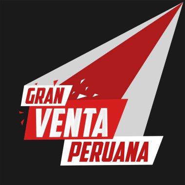Gran venta Peruana, Peru Büyük Satış İspanyolca metin, çevrimiçi satış vektörü.