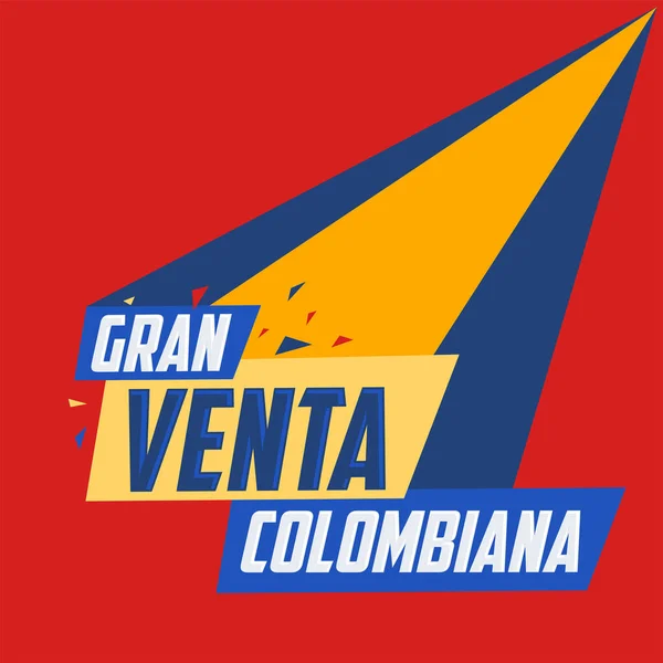 Gran Venta Colombiana Colombia Big Sale Spanish Text Online Sale — 图库矢量图片