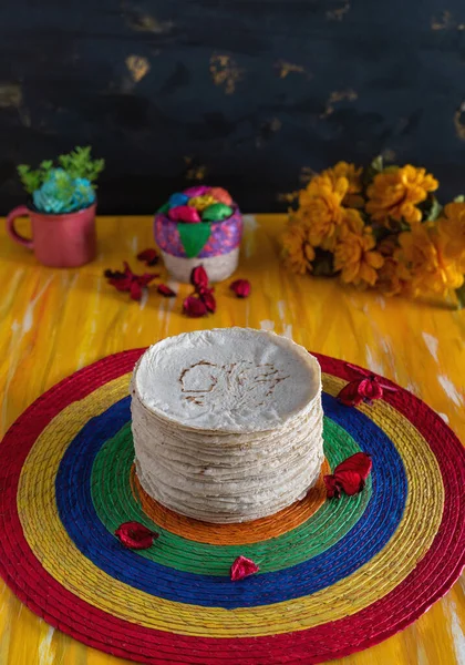 Tortillas Cocina Mexicana Escena Lista Para Diseño — Foto de Stock