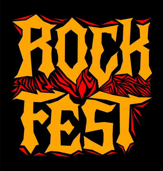 Hardcore Rock Fest Post Design Sablon Metal Festival Post — Stock Vector