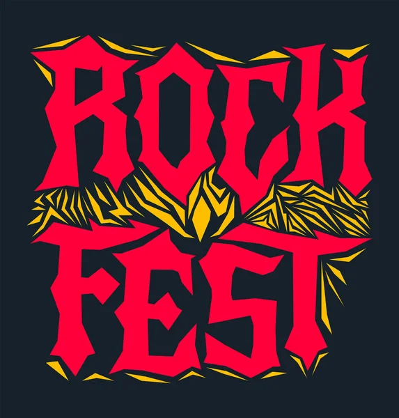 Hardcore Rock Fest Post Design Sablon Metal Festival Post — Stock Vector