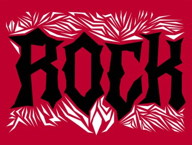 Rock Hardcore Post design template Metal style elements.