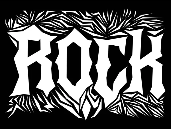 Rock Hardcore Post Design Szablon Elementy Metalowe Styl — Wektor stockowy