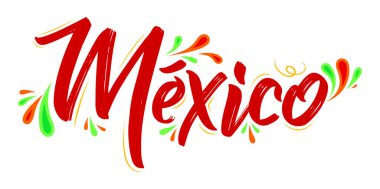 Mexico Patriotic Banner design Mexican flag colors vector illustration.