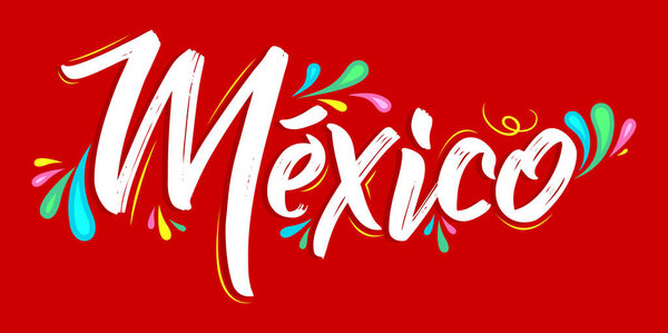 Mexico Patriotic Banner design Mexican flag colors vector illustration.