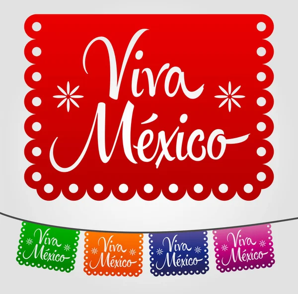 Viva Messico Decorazione Vettoriale Vacanza Messicana Pronta Tuo Design — Vettoriale Stock