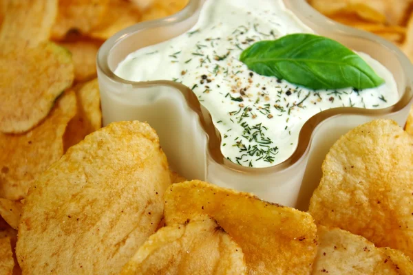 Potato chips closeup — Stock Photo, Image