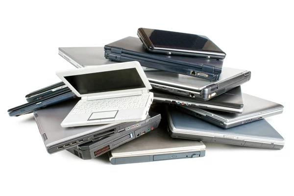 Stack of laptops — Stock Photo, Image