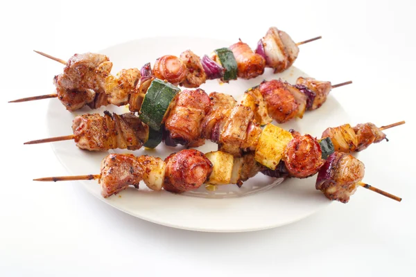 Grilled meat skewers — Stock Photo, Image