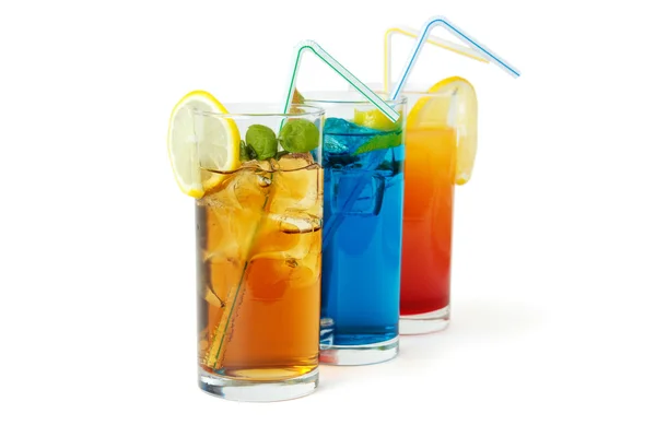 Three long drinks — Stock Photo, Image