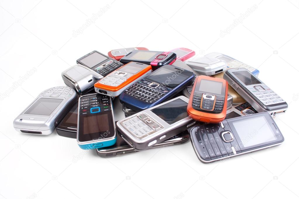 Stack of cell phones