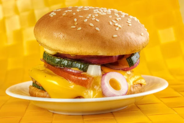 Gourmet veggie burger — Stock Photo, Image