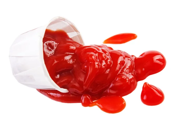 Ketchup sur conteneur en carton — Photo