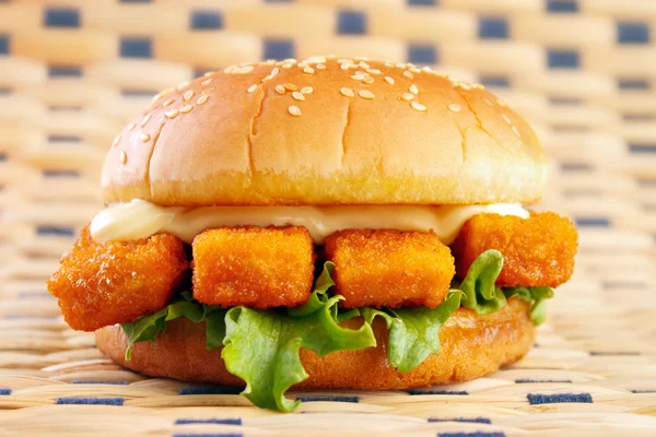 Fish stick burger — Stock Photo, Image