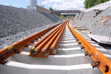 Railway construction site clipart