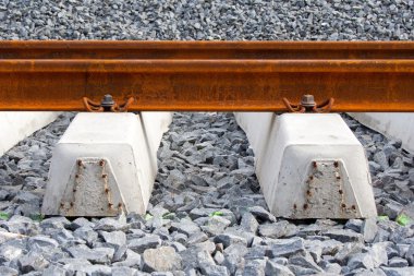 Railroad rails and ties clipart