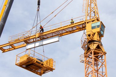 tower crane in the construction site clipart